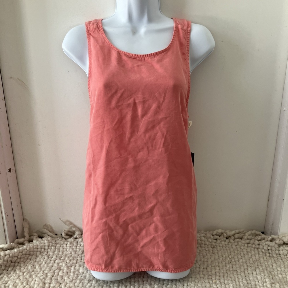 NWT TenTree Women's Harbour Tank Top Pink Size M Open Back Ethical Breathable